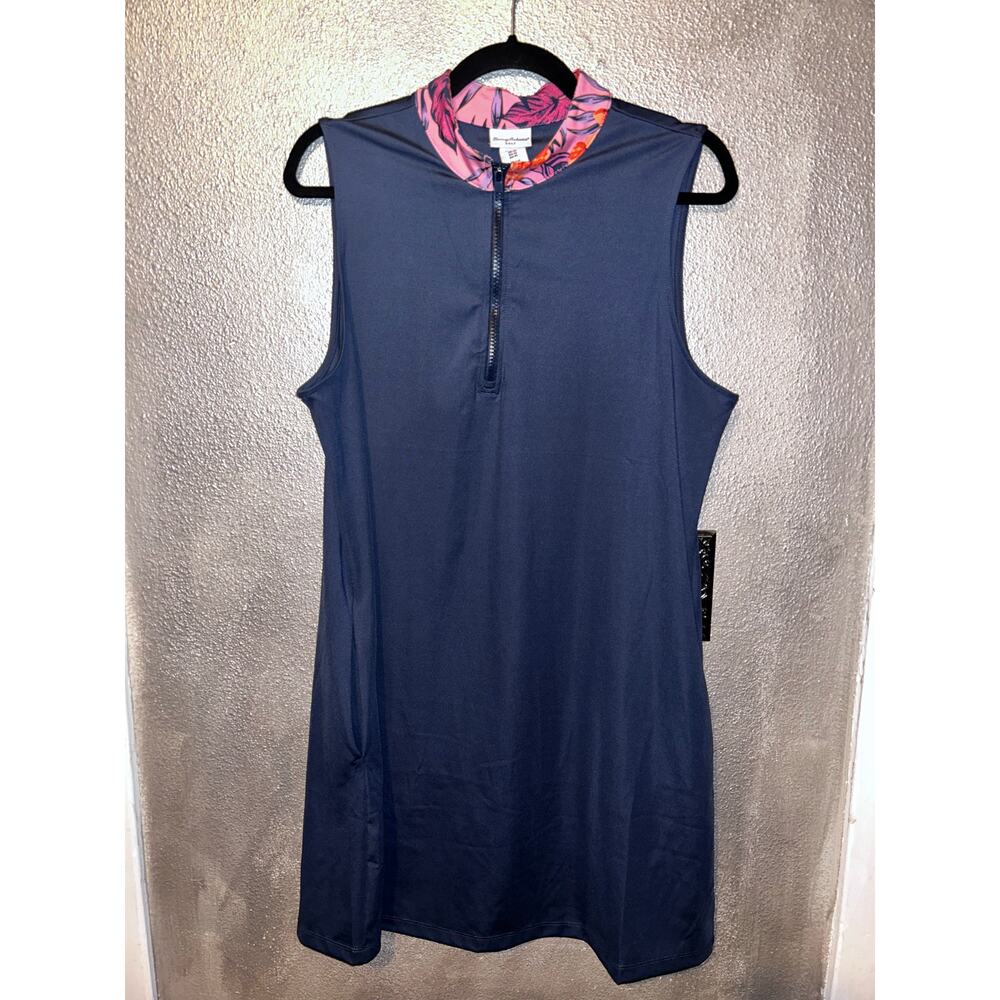 Tommy Bahama Mood Indigo Sporty Athletic Sleeveless Mock Golf Tennis Dress